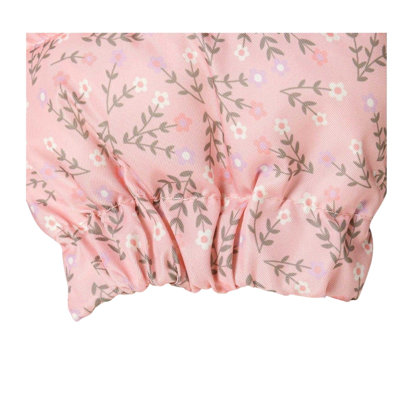 Light Pink - Lifestyle - Minoti Baby Floral Long-Sleeved Snowsuit