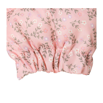 Light Pink - Lifestyle - Minoti Baby Floral Long-Sleeved Snowsuit