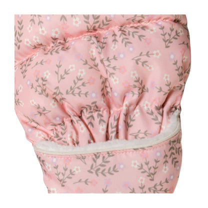 Light Pink - Pack Shot - Minoti Baby Floral Long-Sleeved Snowsuit