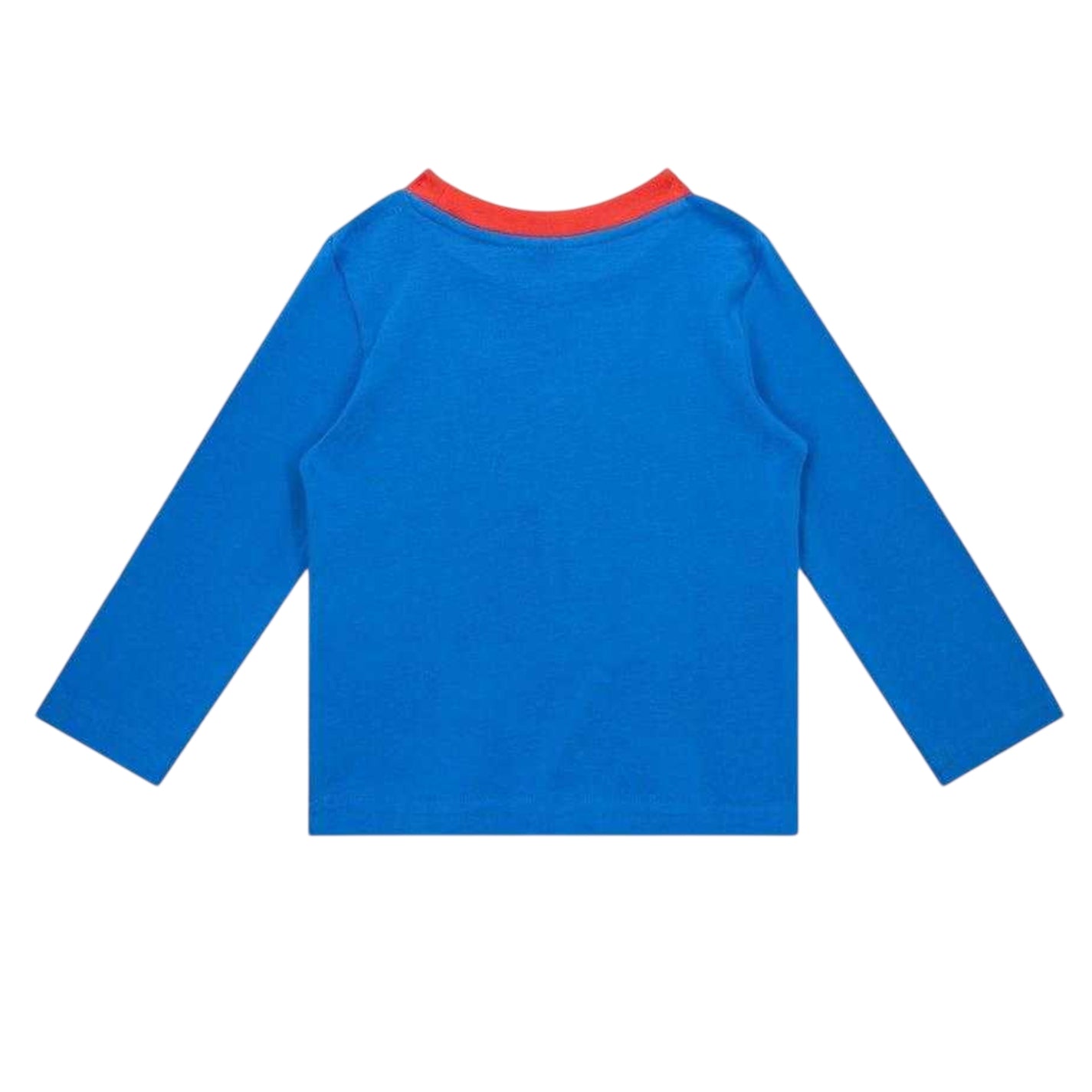 Blue-Red - Side - Superman Boys Brushed Cotton Long Pyjama Set