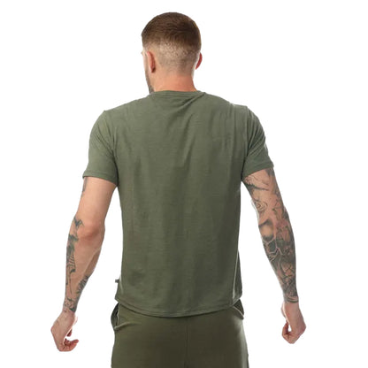 Khaki Green - Back - Ted Baker Mens Crew Neck T-Shirt