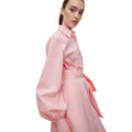 Pink - Side - Hugo Womens-Ladies Kaisanna Shirt Dress