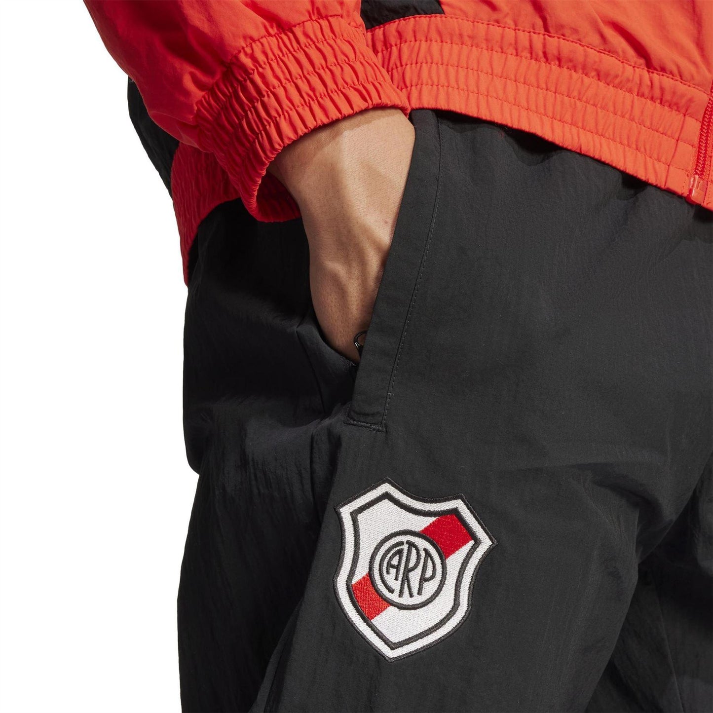 Black - Side - Adidas Mens Club Atlético River Plate Tapered Tracksuit Bottoms