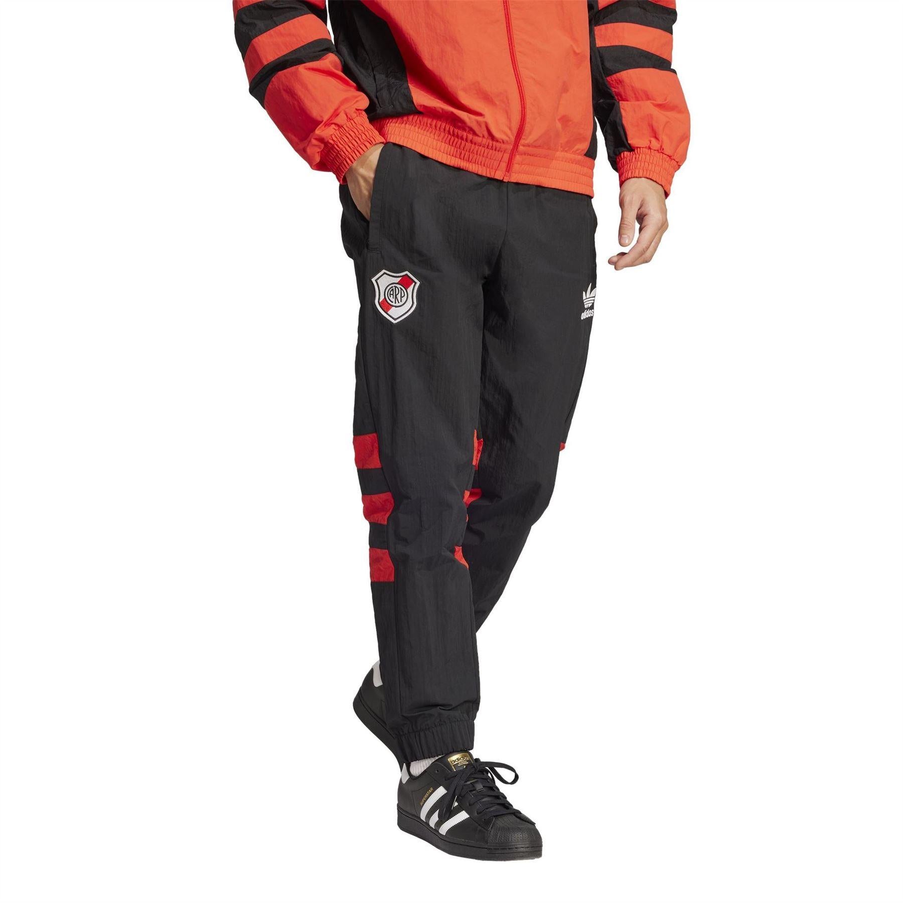 Black - Lifestyle - Adidas Mens Club Atlético River Plate Tapered Tracksuit Bottoms