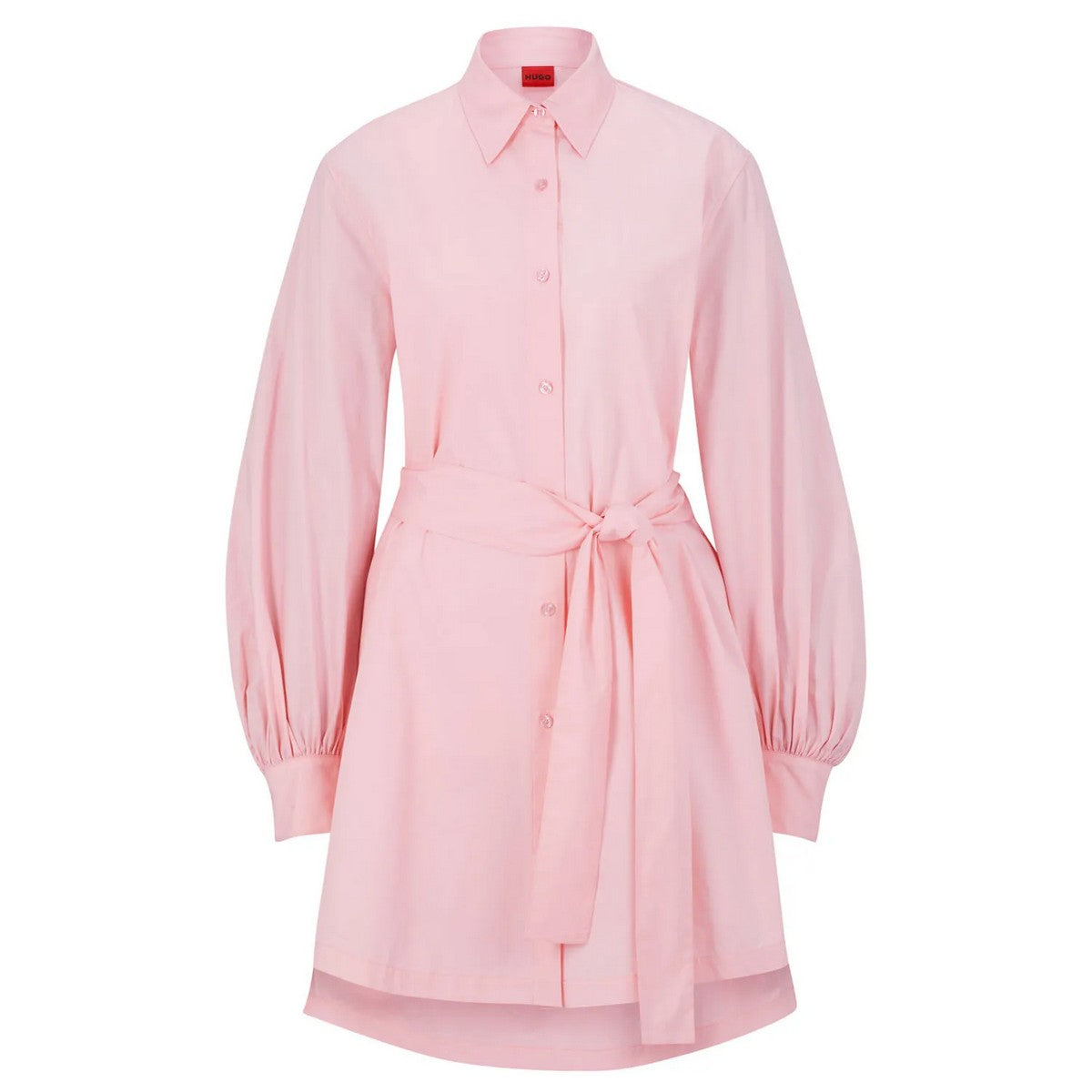 Pink - Front - Hugo Womens-Ladies Kaisanna Shirt Dress