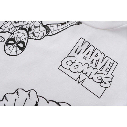 White - Side - Marvel Comics Childrens-Kids Character T-Shirt