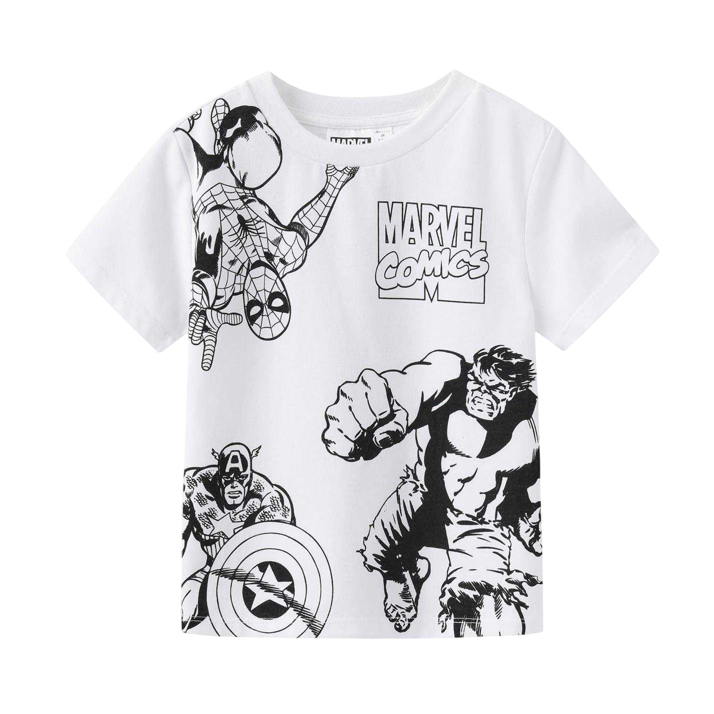 White - Front - Marvel Comics Childrens-Kids Character T-Shirt