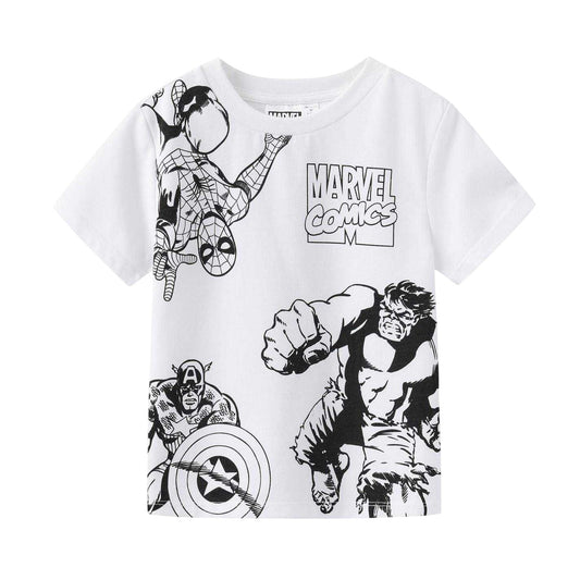 White - Front - Marvel Comics Childrens-Kids Character T-Shirt