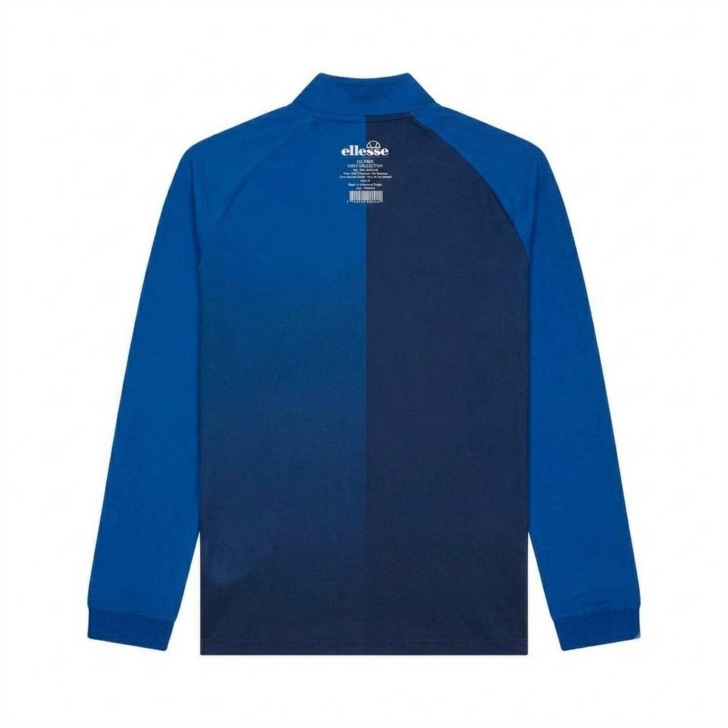 Blue - Back - Ellesse Mens Ombre Half Zip Jumper