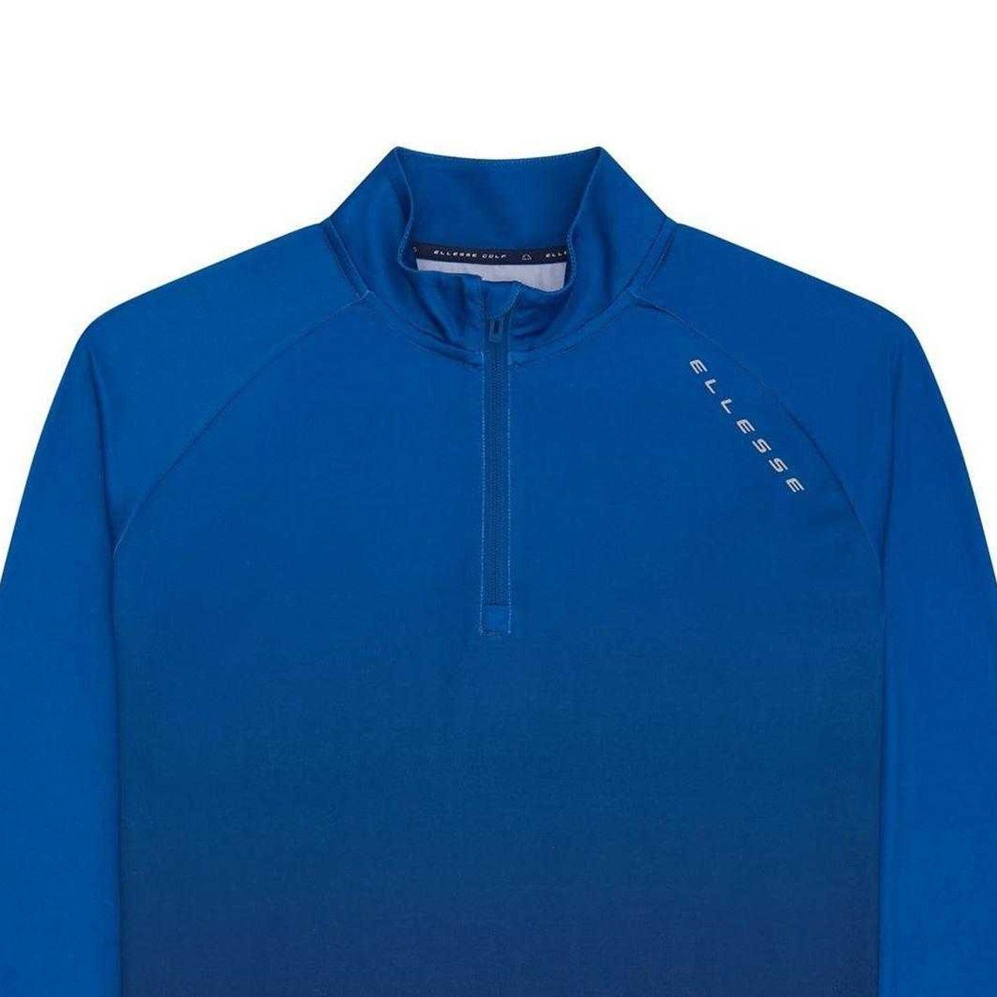 Blue - Side - Ellesse Mens Ombre Half Zip Jumper