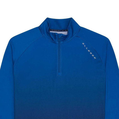 Blue - Side - Ellesse Mens Ombre Half Zip Jumper