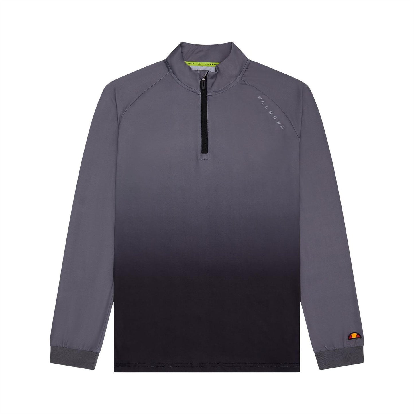 Grey - Front - Ellesse Mens Ombre Half Zip Jumper