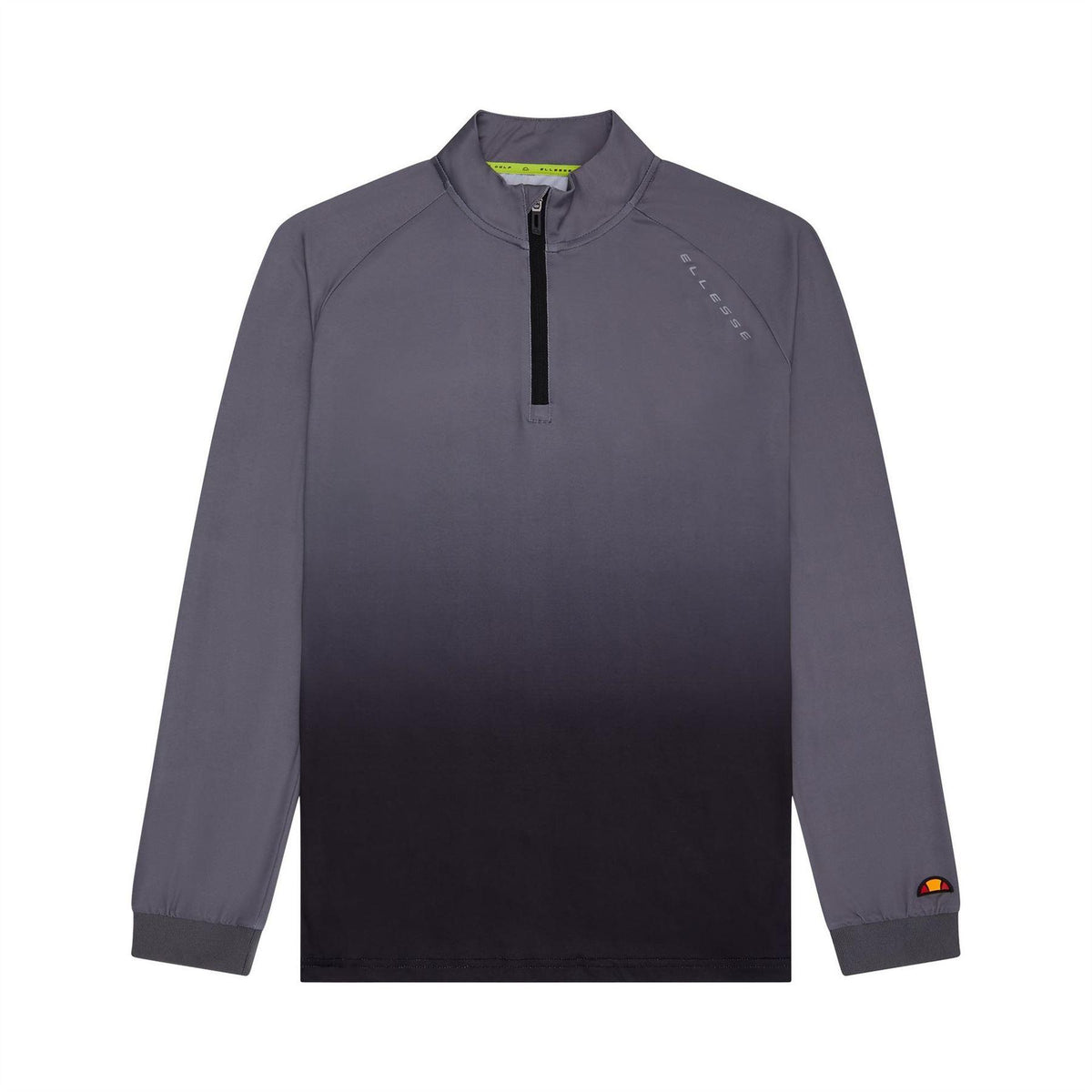 Grey - Front - Ellesse Mens Ombre Half Zip Jumper