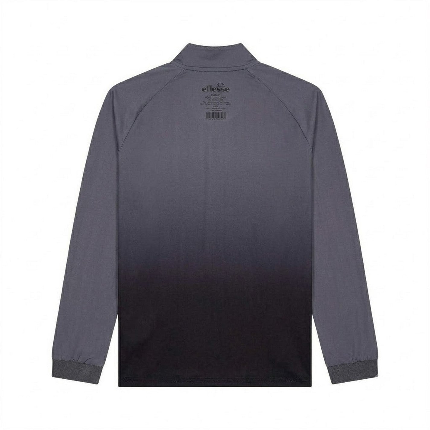 Grey - Back - Ellesse Mens Ombre Half Zip Jumper