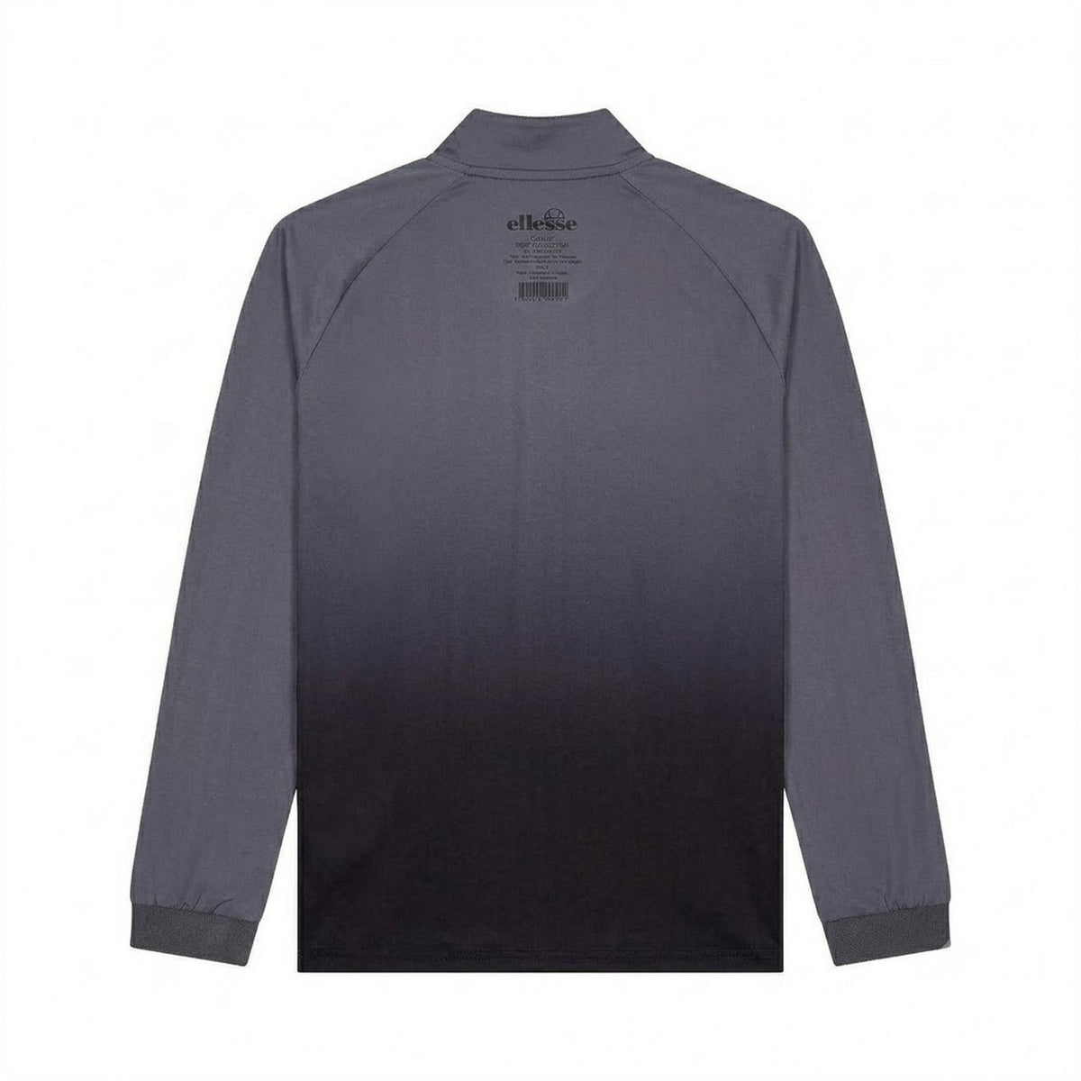 Grey - Back - Ellesse Mens Ombre Half Zip Jumper