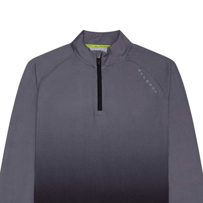 Grey - Side - Ellesse Mens Ombre Half Zip Jumper