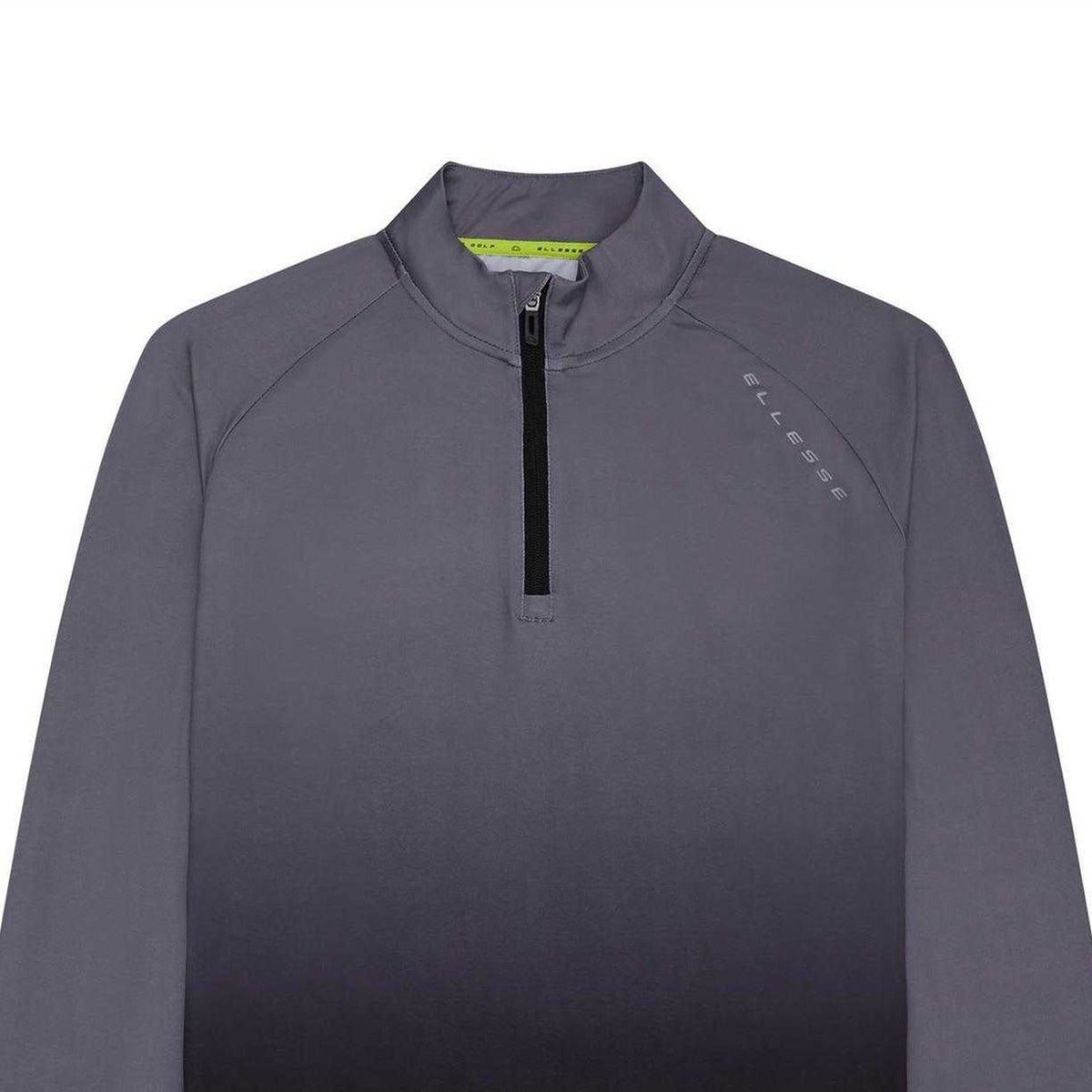 Grey - Side - Ellesse Mens Ombre Half Zip Jumper