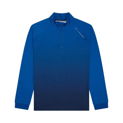 Blue - Front - Ellesse Mens Ombre Half Zip Jumper
