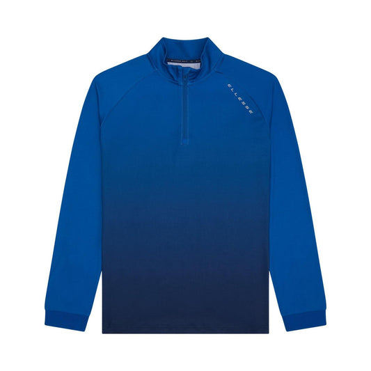 Blue - Front - Ellesse Mens Ombre Half Zip Jumper