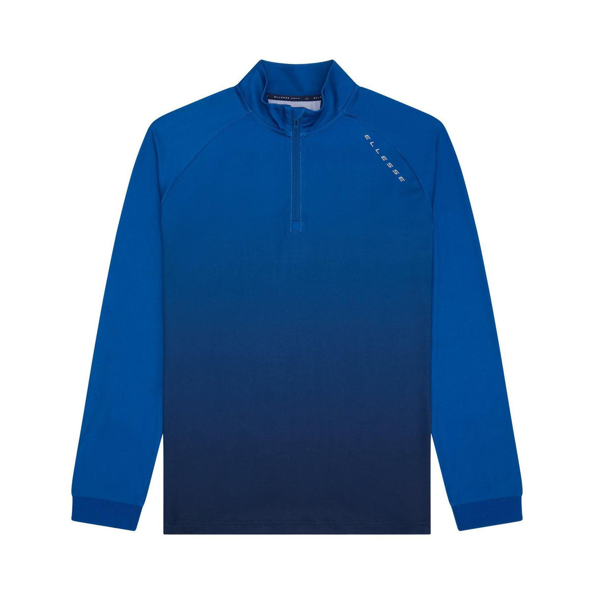 Blue - Front - Ellesse Mens Ombre Half Zip Jumper