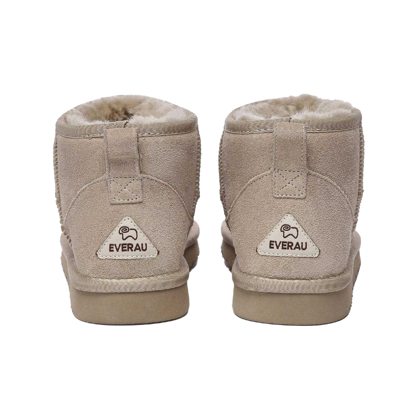 Sand - Back - EverAu Womens-Ladies Classic Suede Ankle Boots