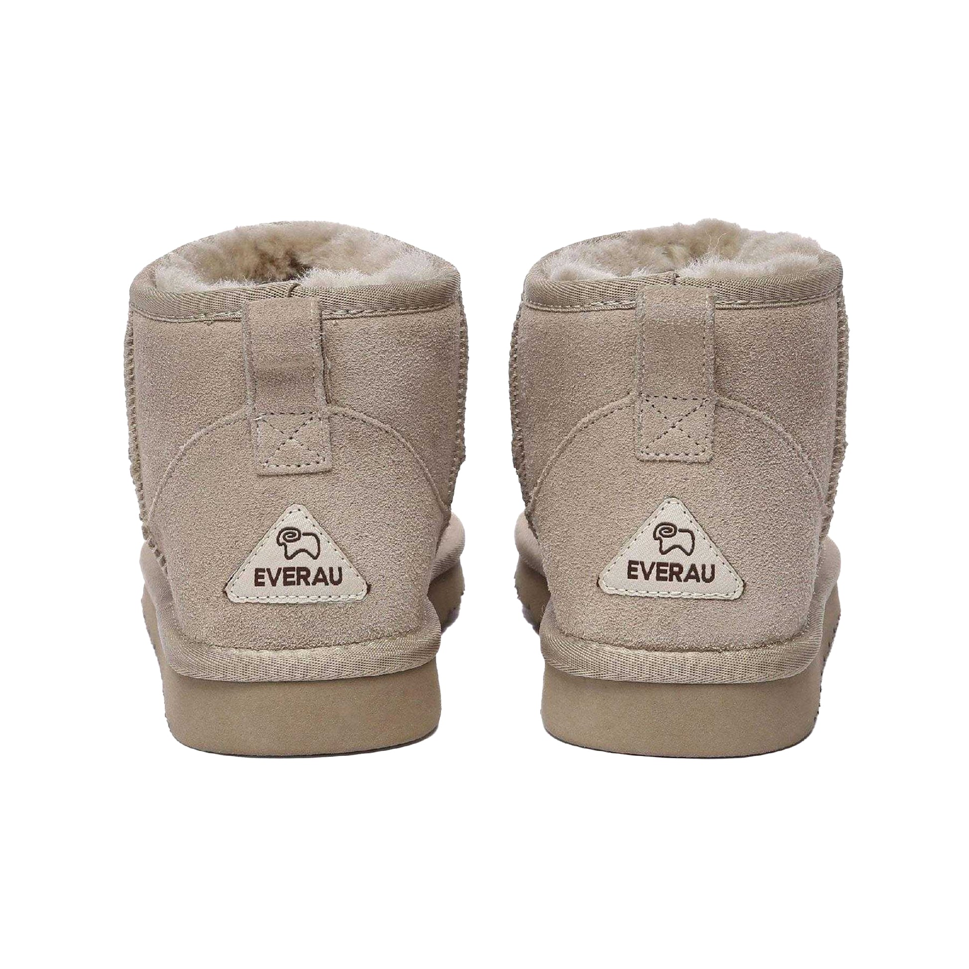 Sand - Back - EverAu Womens-Ladies Classic Suede Ankle Boots