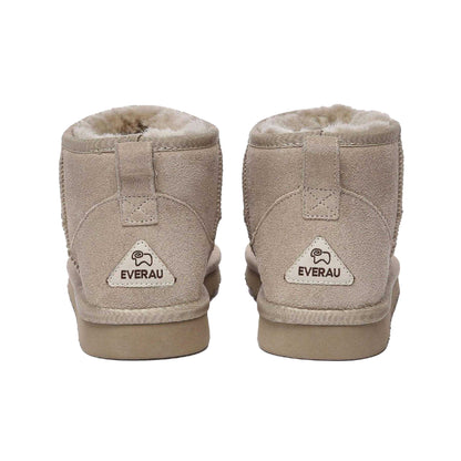 Sand - Back - EverAu Womens-Ladies Classic Suede Ankle Boots
