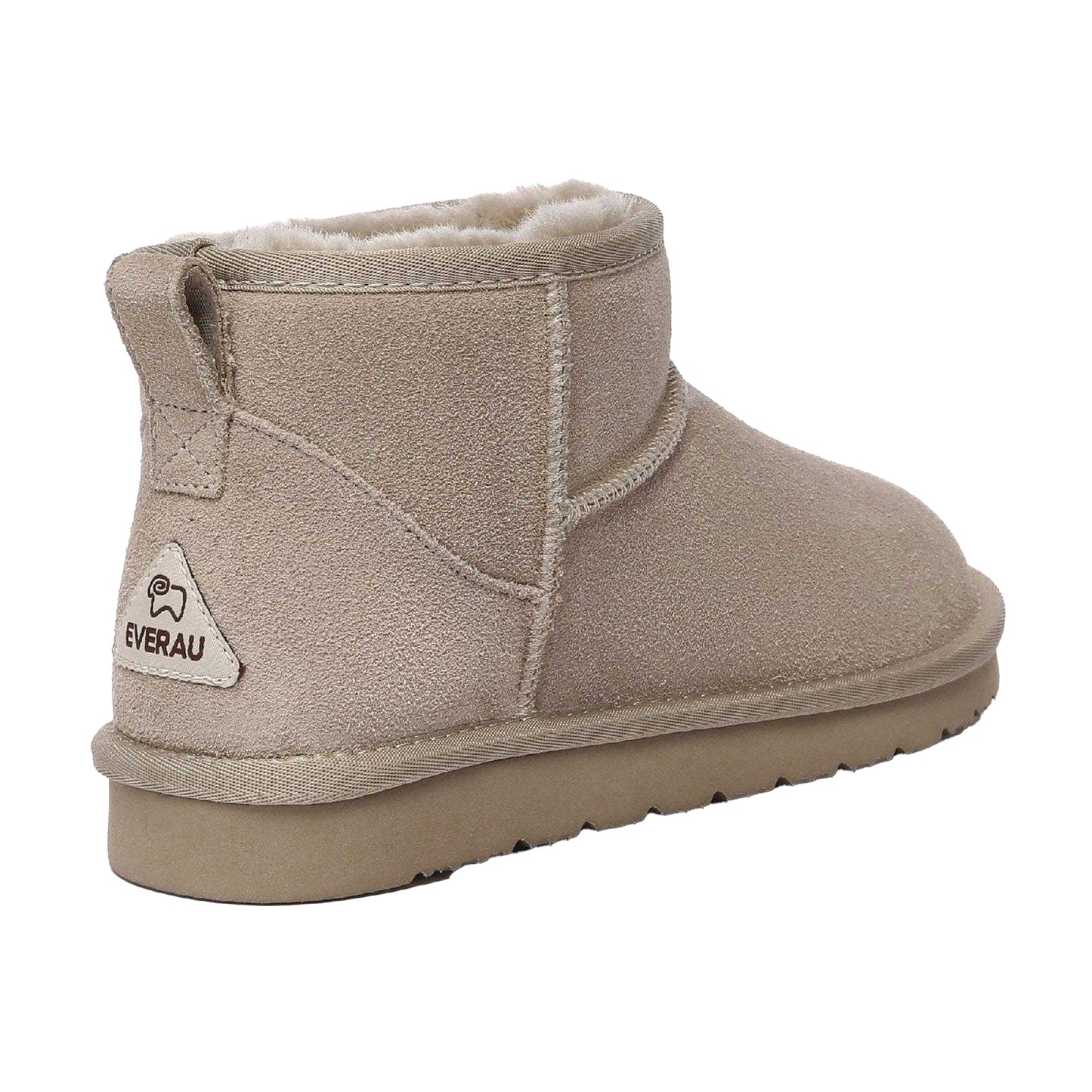 Sand - Pack Shot - EverAu Womens-Ladies Classic Suede Ankle Boots