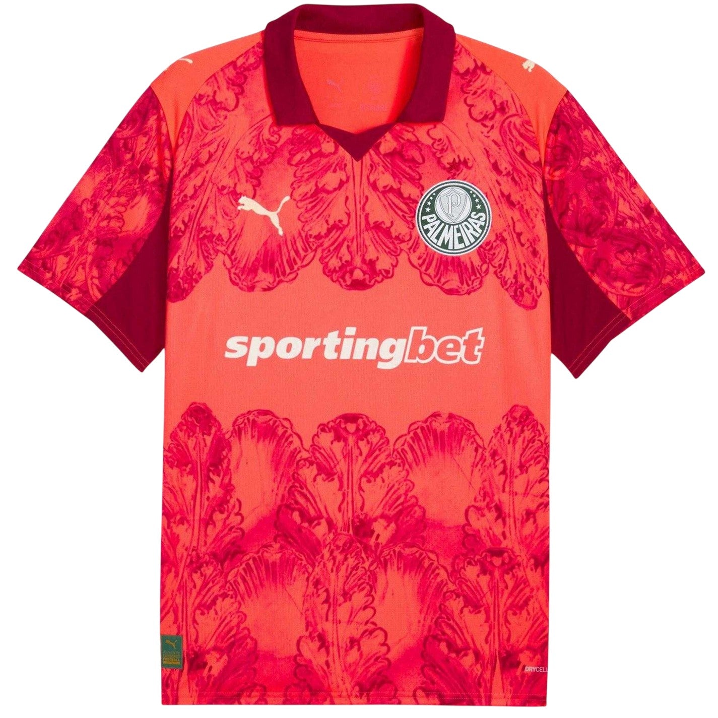 Glowing Red - Front - Puma Mens World Cup 25-26 SE Palmeiras Football Shirt