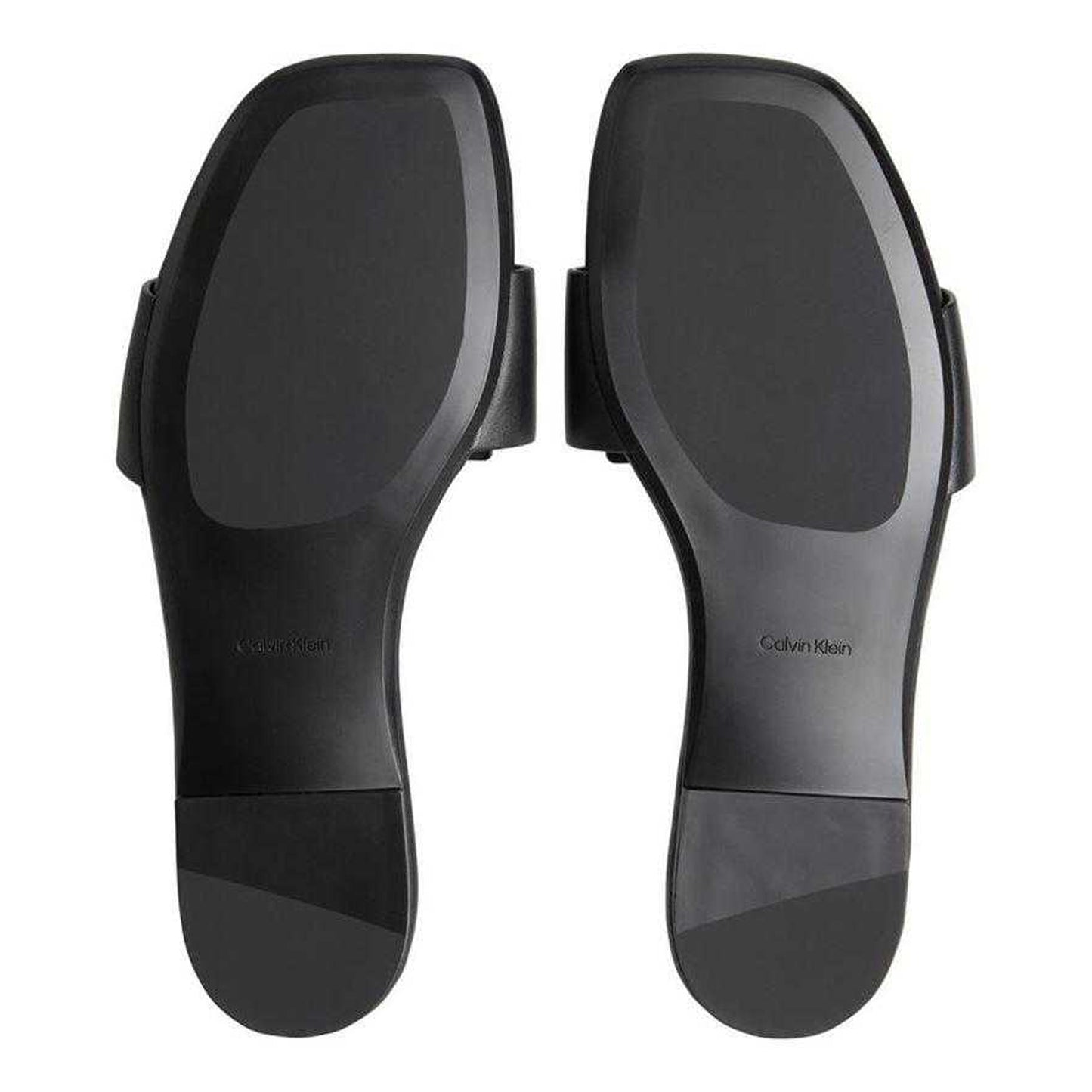 Triple Black - Lifestyle - Calvin Klein Womens-Ladies Big Logo Flat Sandals