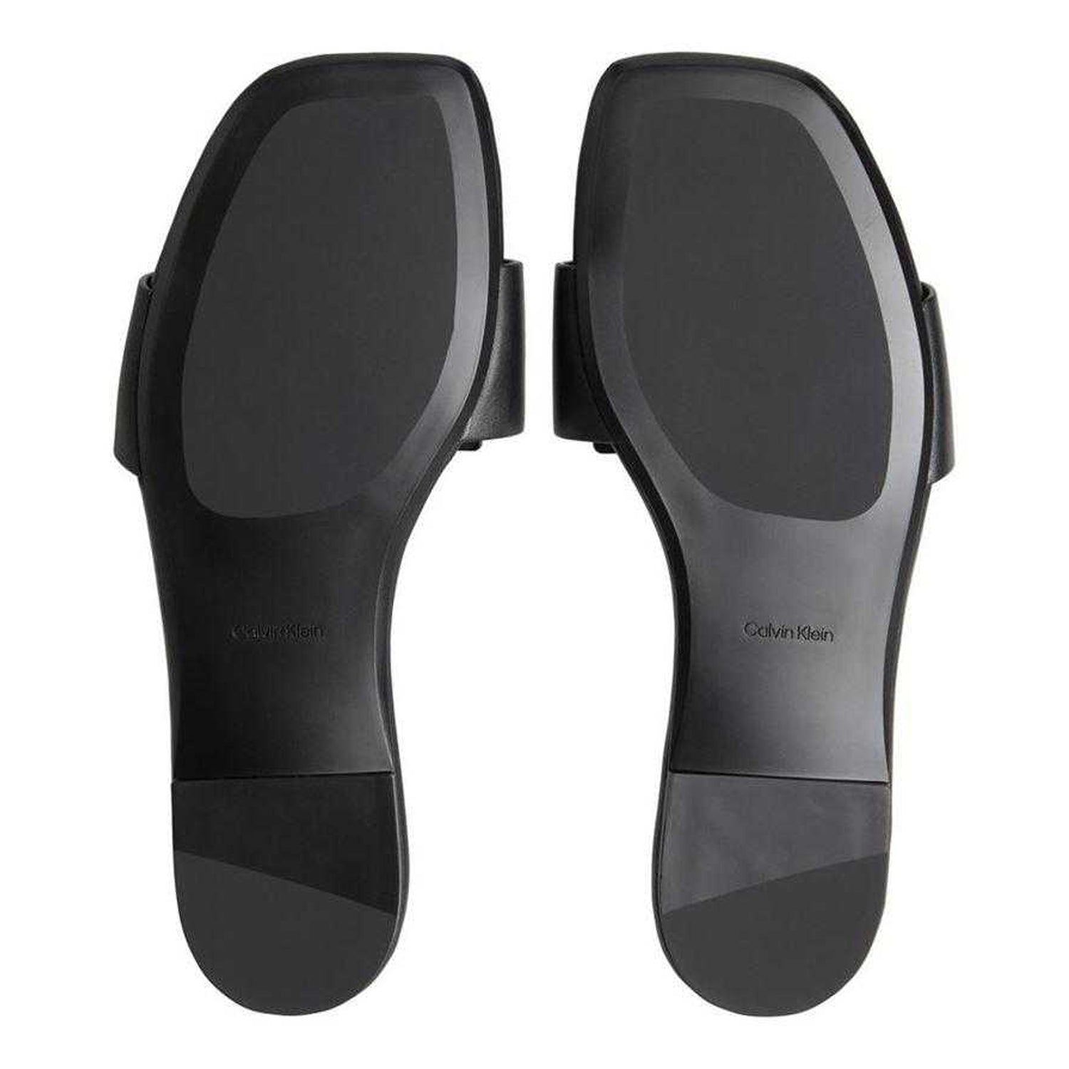 Triple Black - Lifestyle - Calvin Klein Womens-Ladies Big Logo Flat Sandals