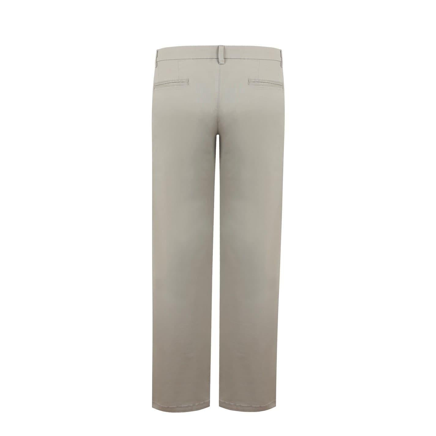 Cream - Back - Fabric Mens Cotton Blend Chinos
