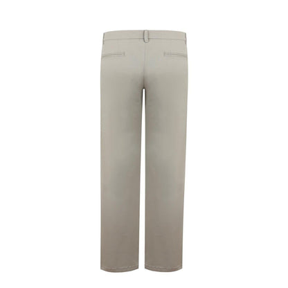 Cream - Back - Fabric Mens Cotton Blend Chinos