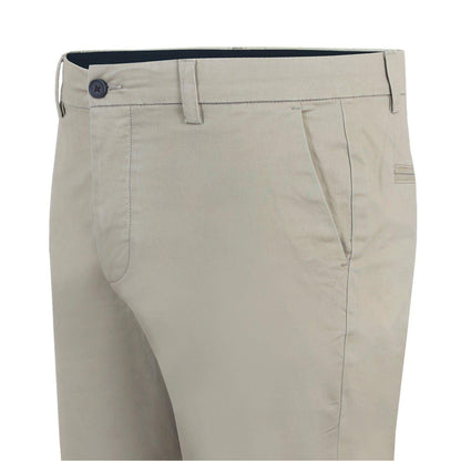 Cream - Pack Shot - Fabric Mens Cotton Blend Chinos