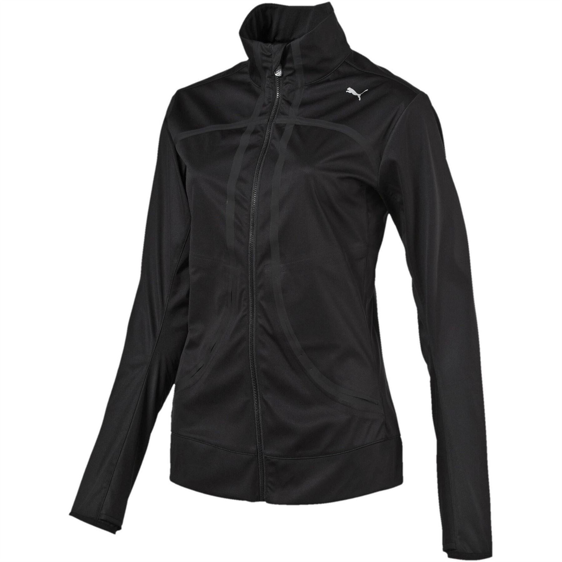 Black - Front - Puma Womens-Ladies Thermal Running Track Jacket