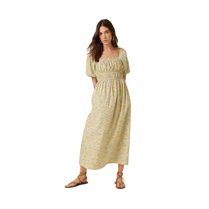 Yellow - Lifestyle - Nobody´s Child Womens-Ladies Floral Square Neck Midi Dress
