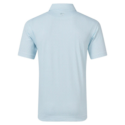 White - Back - FootJoy Mens Geo Dot Print Polo Shirt