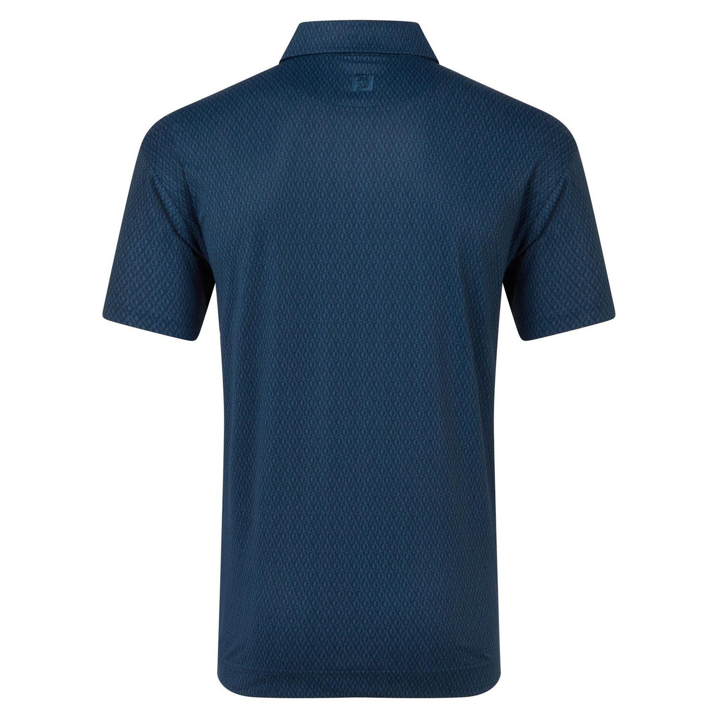 Blue - Back - FootJoy Mens Geo Dot Print Polo Shirt