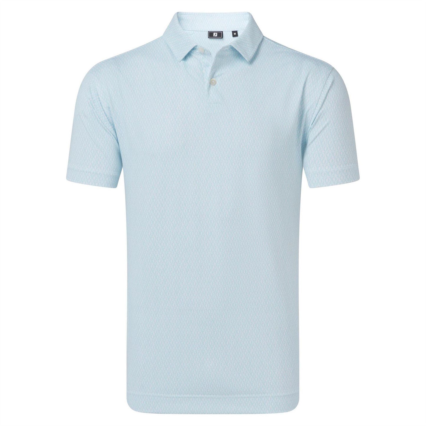 White - Front - FootJoy Mens Geo Dot Print Polo Shirt