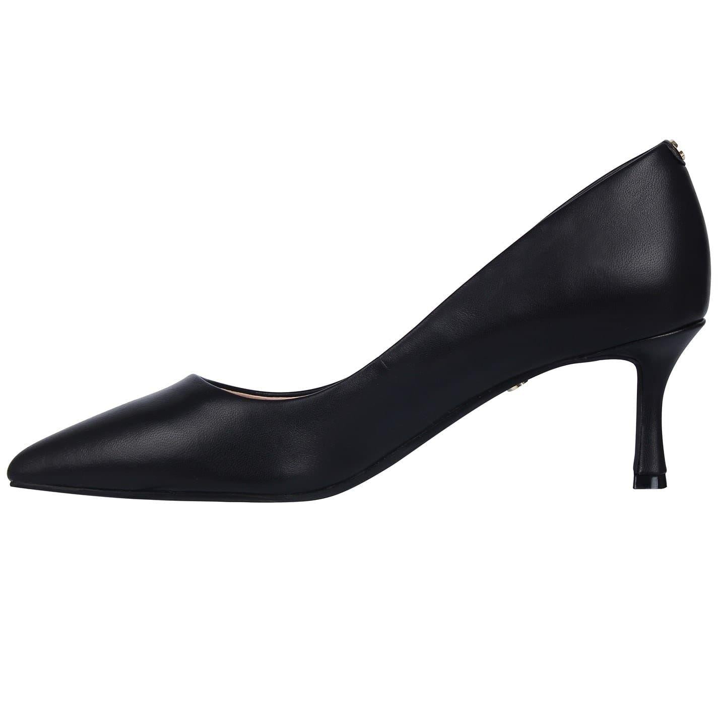 Black - Side - Biba Womens-Ladies Leather Stiletto Heel Pumps