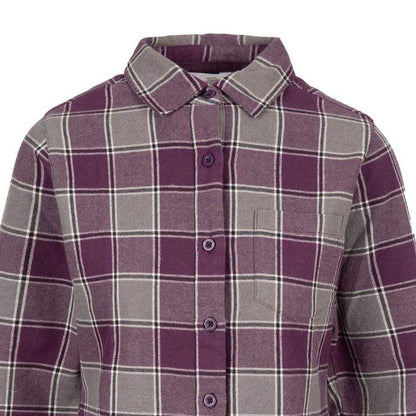 Dark Mauve - Side - Trespass Womens-Ladies Mindy Checked Woven Long-Sleeved Shirt
