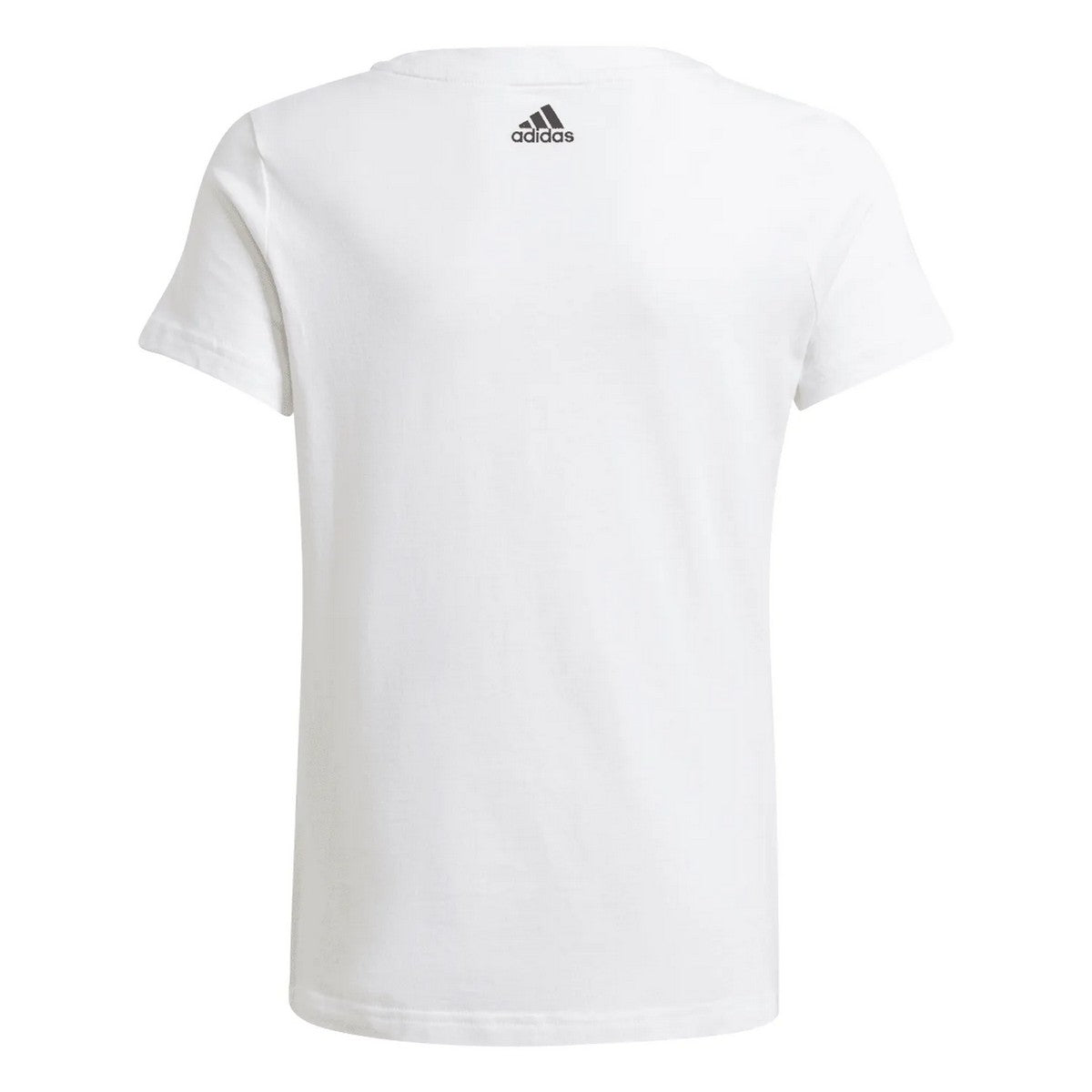 White - Back - Adidas Girls Essentials Linear T-Shirt
