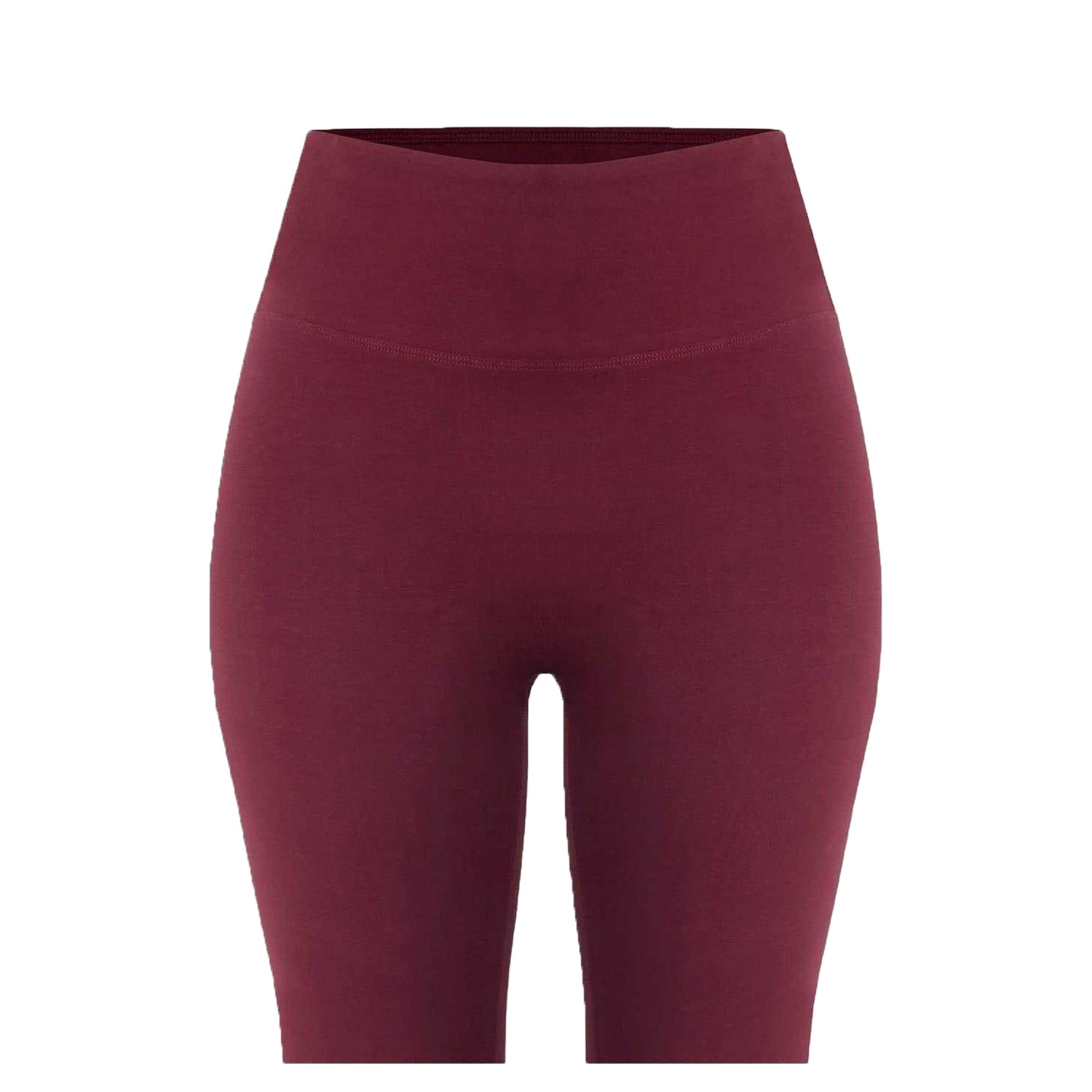 Burgundy - Side - Miso Womens-Ladies Stretch Kickflare Leggings