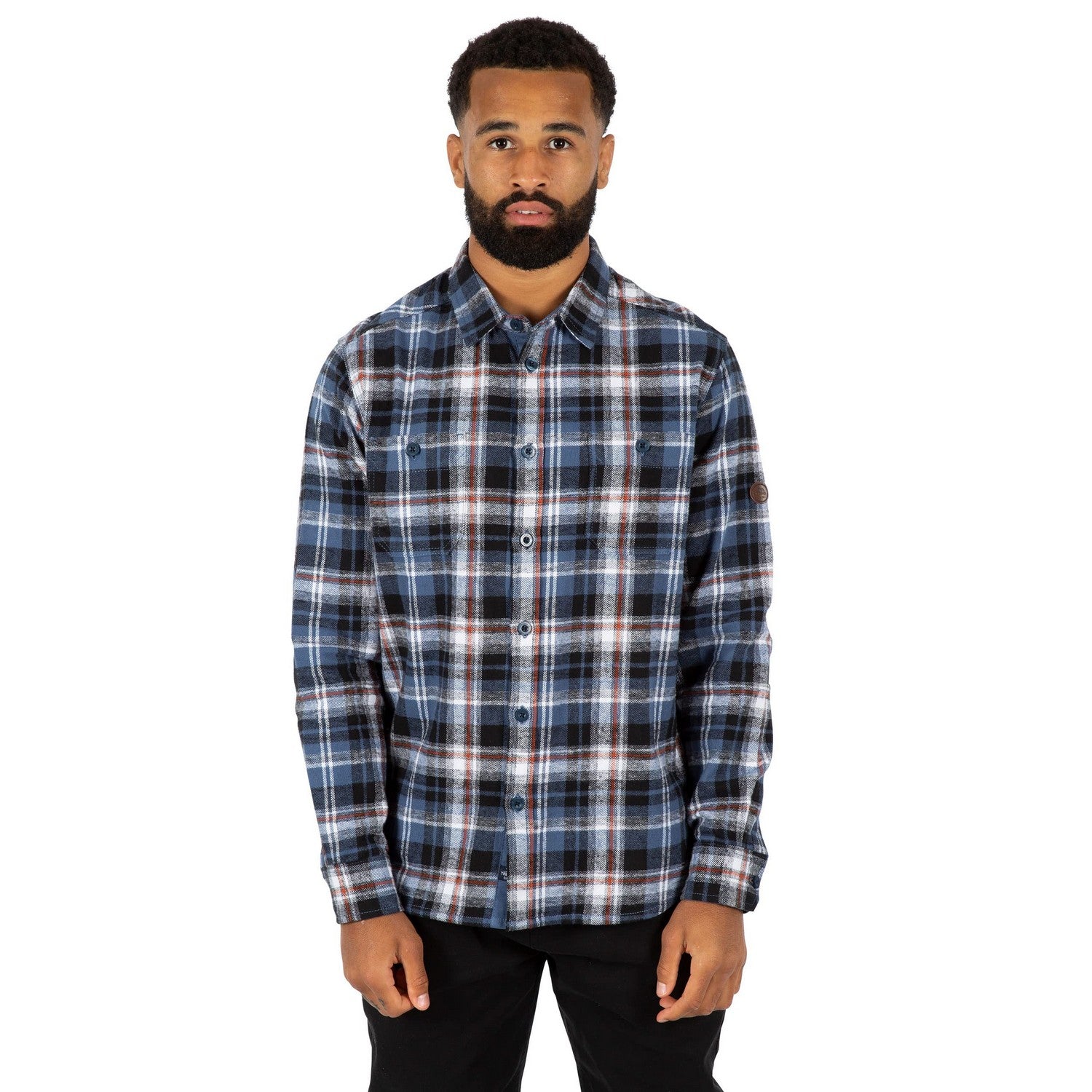 Blue Check - Side - Trespass Mens Zalah Collared Shirt