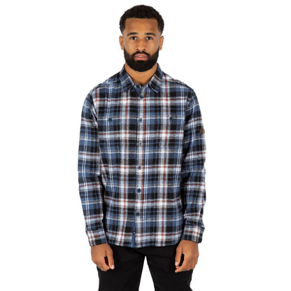 Blue Check - Side - Trespass Mens Zalah Collared Shirt