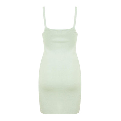 Seaglass - Back - Jack Wills Womens-Ladies V Neck Spaghetti Strap Slip Dress