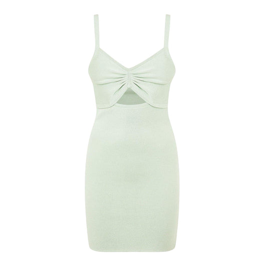 Seaglass - Front - Jack Wills Womens-Ladies V Neck Spaghetti Strap Slip Dress