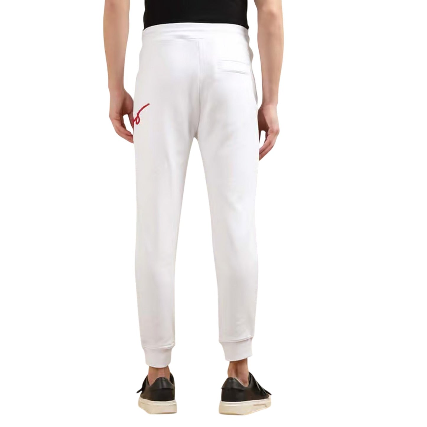 White - Back - Hugo Mens Drog Logo Joggers