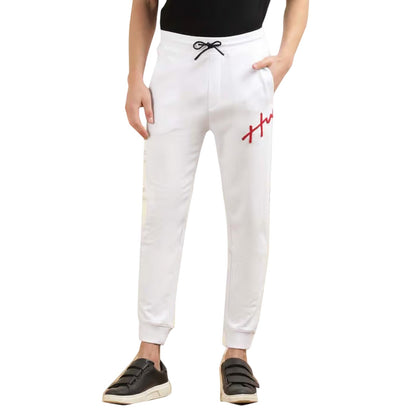 White - Lifestyle - Hugo Mens Drog Logo Joggers