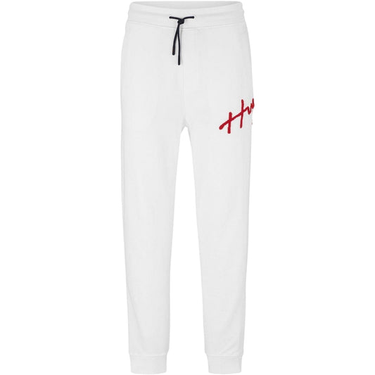 White - Front - Hugo Mens Drog Logo Joggers